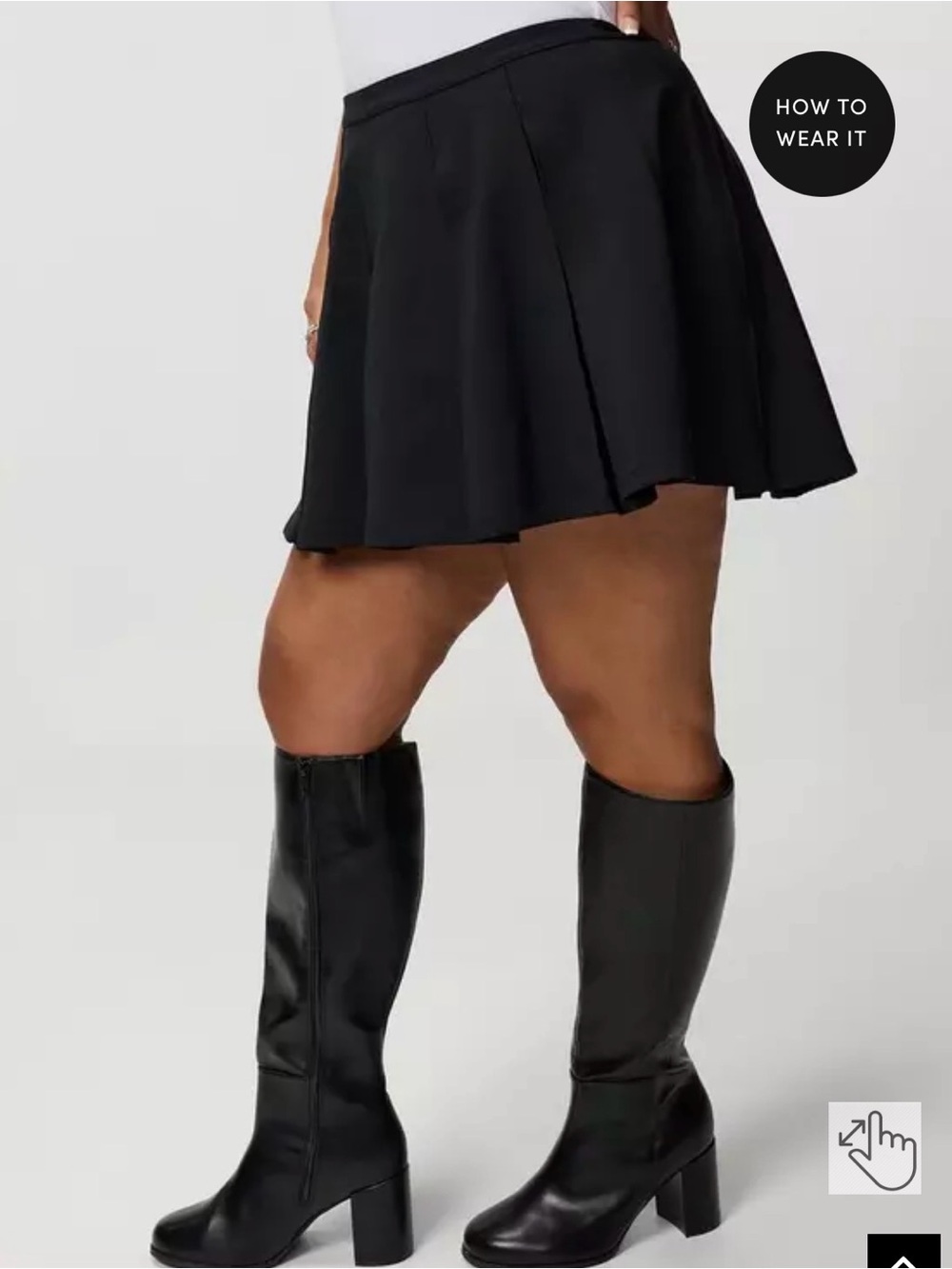 Black Pleated Mini Skirt - Women's Schoolgirl Style torrid 2X - Picture 2 of 6